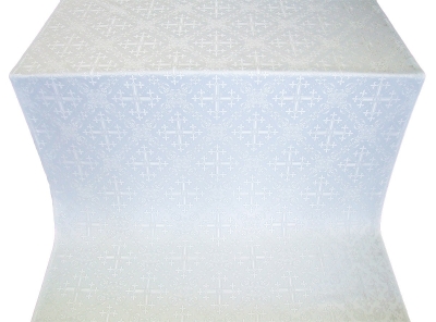 Soloun silk (rayon brocade) (white/silver)