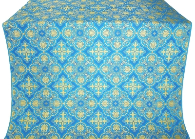 Pskov metallic brocade (blue/gold)