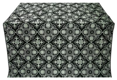 Pskov silk (rayon brocade) (black/silver)
