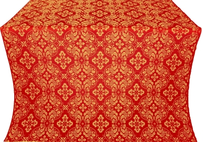 Rostov silk (rayon brocade) (red/gold)