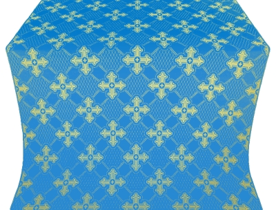 Podolsk silk (rayon brocade) (blue/gold)