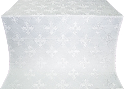 Podolsk silk (rayon brocade) (white/silver)