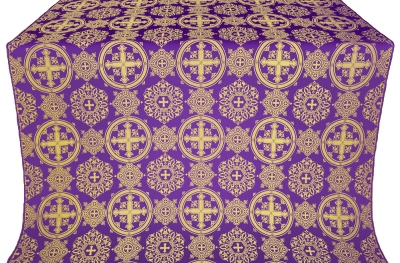 Carpathian silk (rayon brocade) (violet/gold)