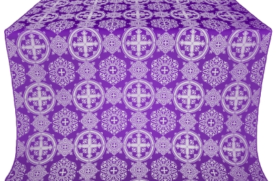 Carpathian silk (rayon brocade) (violet/silver)