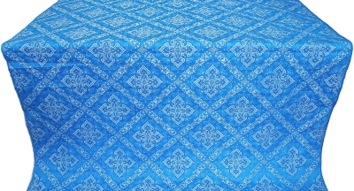 Simeonov silk (rayon brocade) (blue/silver)