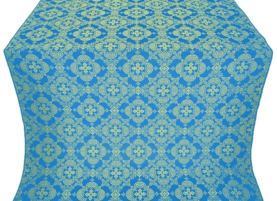 Kolomna posad silk (rayon brocade) (blue/gold)
