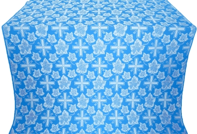 Ajur Cross metallic brocade (blue/silver)