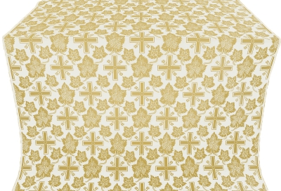Ajur Cross metallic brocade (white/gold)