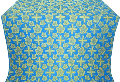 Ajur Cross silk (rayon brocade) (blue/gold)