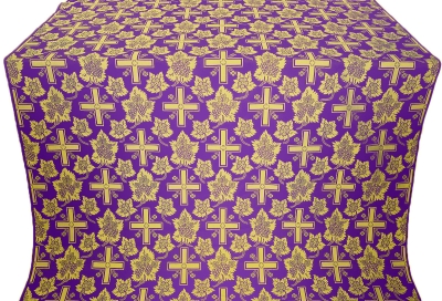 Ajur Cross silk (rayon brocade) (violet/gold)