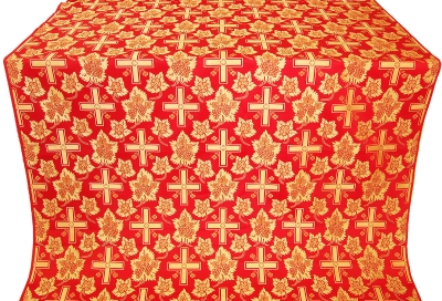 Ajur Cross silk (rayon brocade) (red/gold)