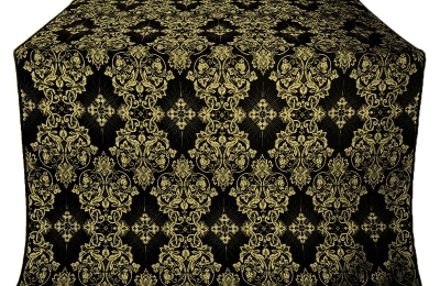 Sloutsk silk (rayon brocade) (black/gold)