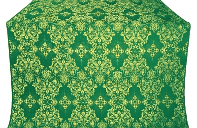 Sloutsk silk (rayon brocade) (green/gold)