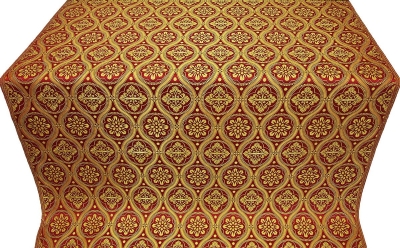 Byzantine metallic brocade (claret/gold)