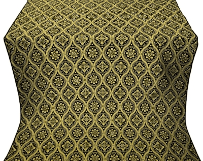 Byzantine silk (rayon brocade) (black/gold)