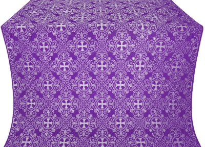 Alania silk (rayon brocade) (violet/silver)