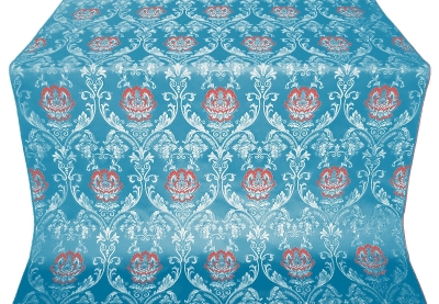 Pavlov Rose silk (rayon brocade) (blue/silver)