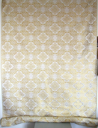 Altaj silk (rayon brocade) (white/gold)