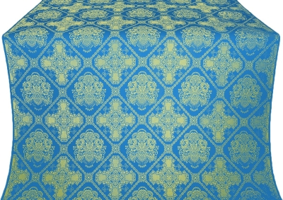 Donetsk silk (rayon brocade) (blue/gold)