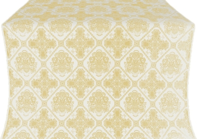 Donetsk silk (rayon brocade) (white/gold)