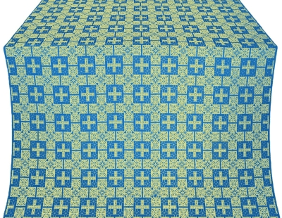 Czar's silk (rayon brocade) (blue/gold)