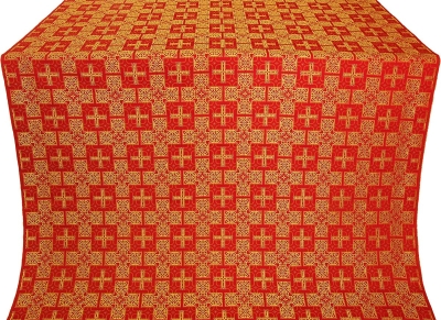 Czar's silk (rayon brocade) (red/gold)