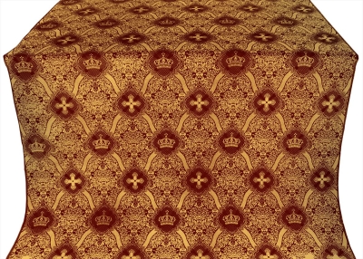 Kingdom metallic brocade (claret/gold)