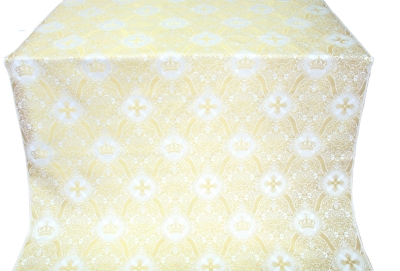Kingdom silk (rayon brocade) (white/gold)
