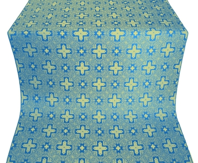 Ancient Byzantium silk (rayon brocade) (blue/gold)