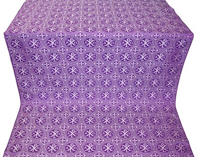 Alpha-and-Omega metallic brocade (violet/silver)