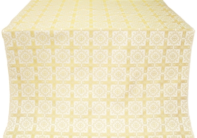 Ryazan silk (rayon brocade) (white/gold)