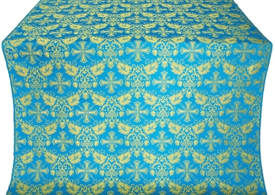 Koursk silk (rayon brocade) (blue/gold)