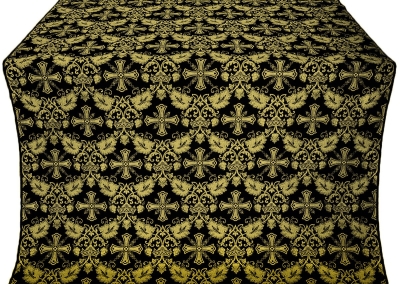 Koursk silk (rayon brocade) (black/gold)