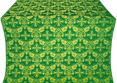 Koursk silk (rayon brocade) (green/gold)