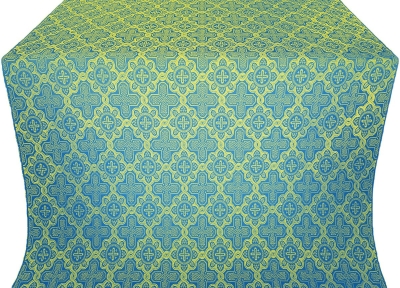 Kazan' silk (rayon brocade) (blue/gold)