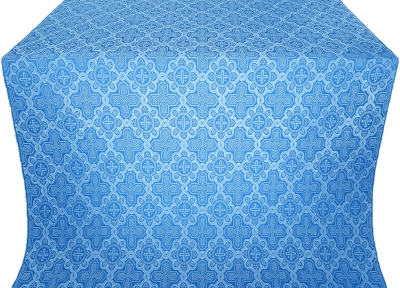 Kazan' silk (rayon brocade) (blue/silver)