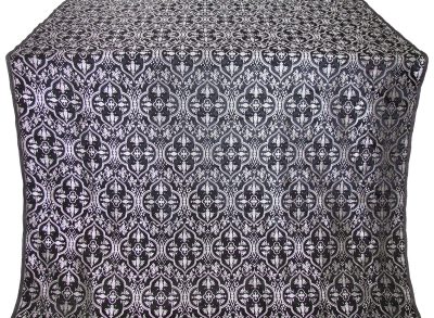 Arkhangelsk silk (rayon brocade) (black/silver)