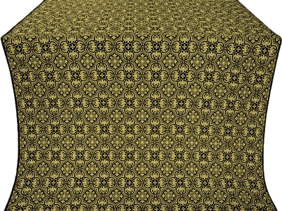 Vasiliya silk (rayon brocade) (black/gold)