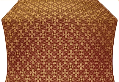 Petrograd metallic brocade (claret/gold)