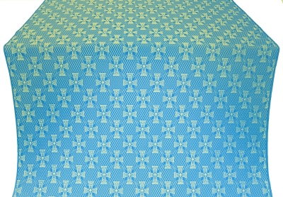 Petrograd silk (rayon brocade) (blue/gold)