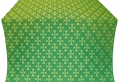 Petrograd silk (rayon brocade) (green/gold)