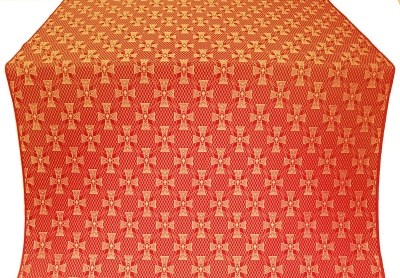 Petrograd silk (rayon brocade) (red/gold)