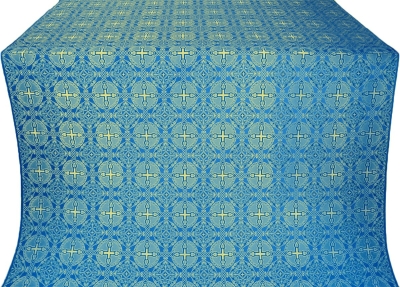 Murom silk (rayon brocade) (blue/gold)