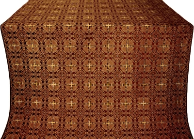 Murom silk (rayon brocade) (claret/gold)