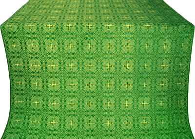 Murom silk (rayon brocade) (green/gold)