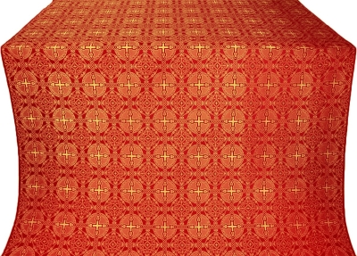 Murom silk (rayon brocade) (red/gold)