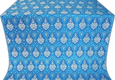 Chernigov silk (rayon brocade) (blue/silver)