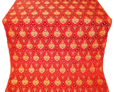 Chernigov silk (rayon brocade) (red/gold)