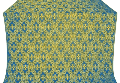 Seraphim silk (rayon brocade) (blue/gold)