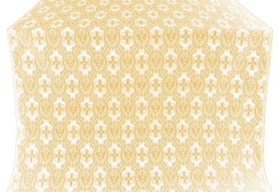 Seraphim silk (rayon brocade) (white/gold)